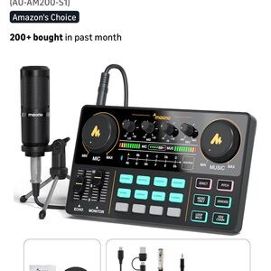 Maono caster lite AU-AM200 Audio Interface and Microphone Set